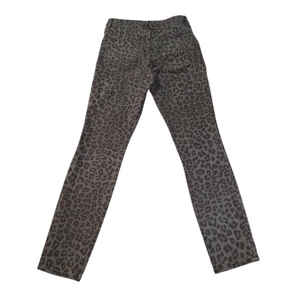 Good American Lucky Leopard Skinny Jeans Gray High Rise Stretchy Sz 10 - Picture 6 of 7